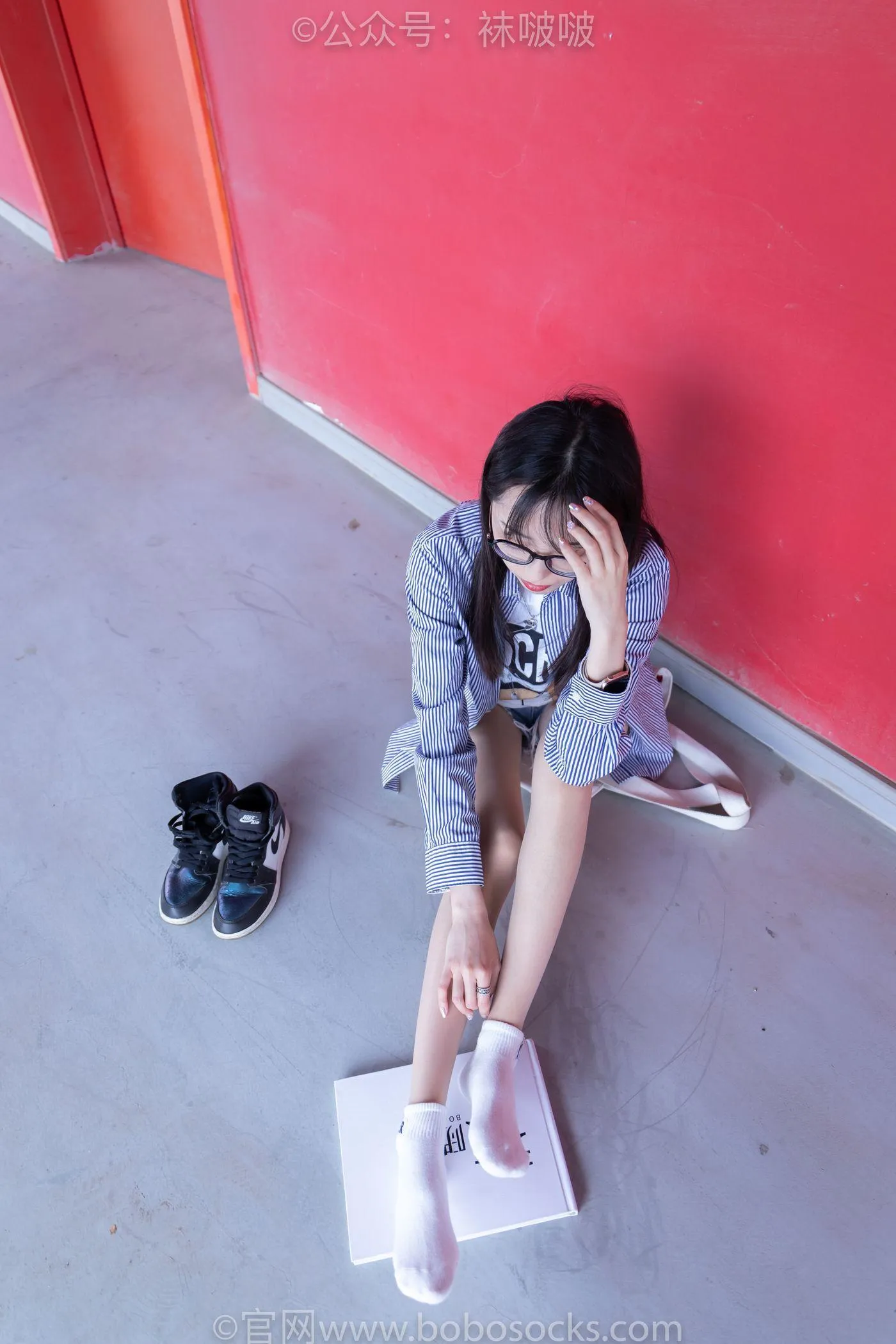 [BoBoSocks袜啵啵]NO.011 稚予-AJ、白色短棉袜、肉丝 [139P]插图